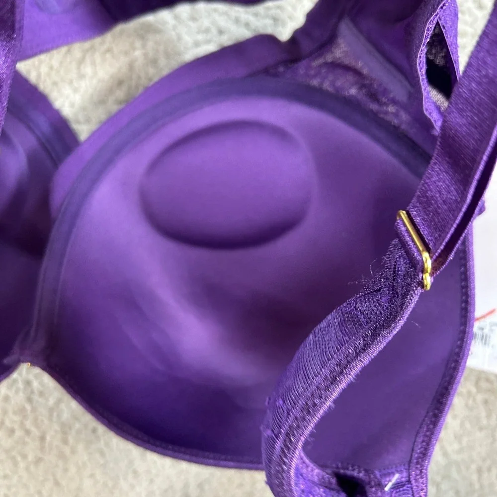 Ashley Stewart Butterfly Full Coverage Lace Bra Purple 40DD AS-2520-1121 NWT